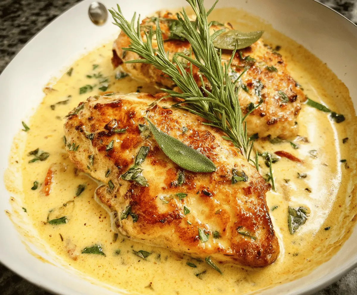 Creamy Herb Chicken Recipe with Garlic and Parmesan