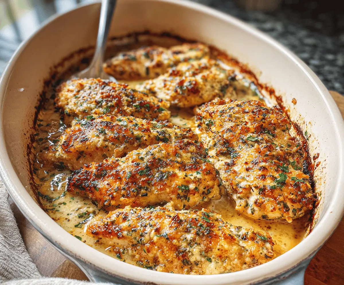 Creamy Garlic Parmesan Chicken Bake Recipe