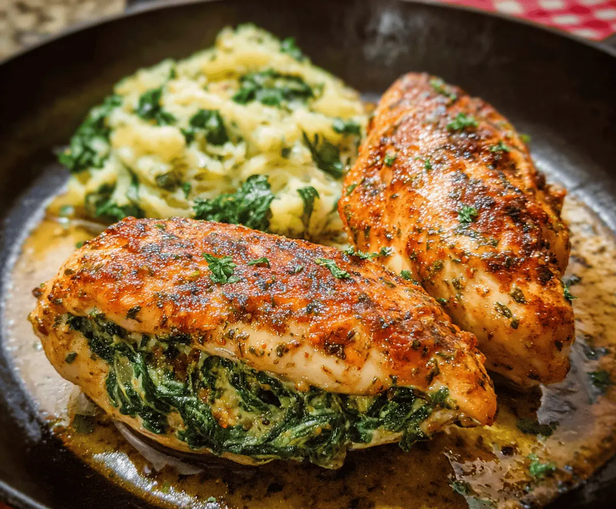 Easy Spinach Stuffed Chicken Breasts Recipe