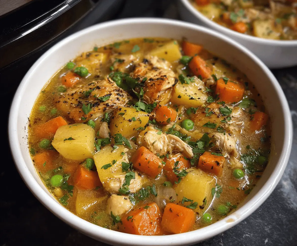 Easy Slow Cooker Chicken Stew Recipe