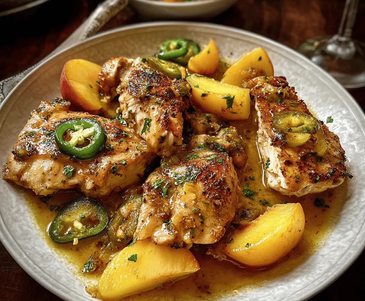 Spicy Jalapeno Peach Chicken Recipe