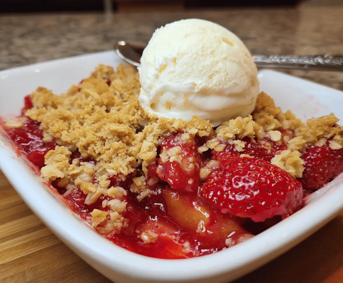 Easy Strawberry Peach Crisp Recipe