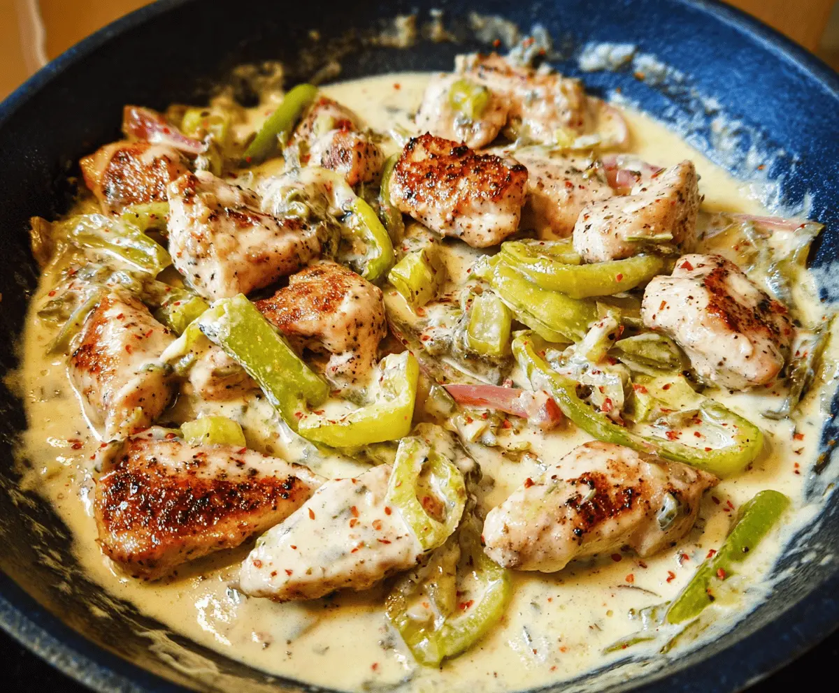 Creamy Pepperoncini Chicken Skillet Dinner