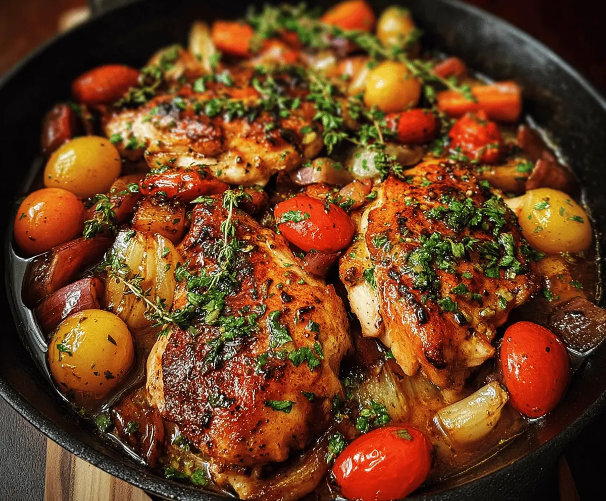 Easy One Pan Balsamic Chicken Dinner