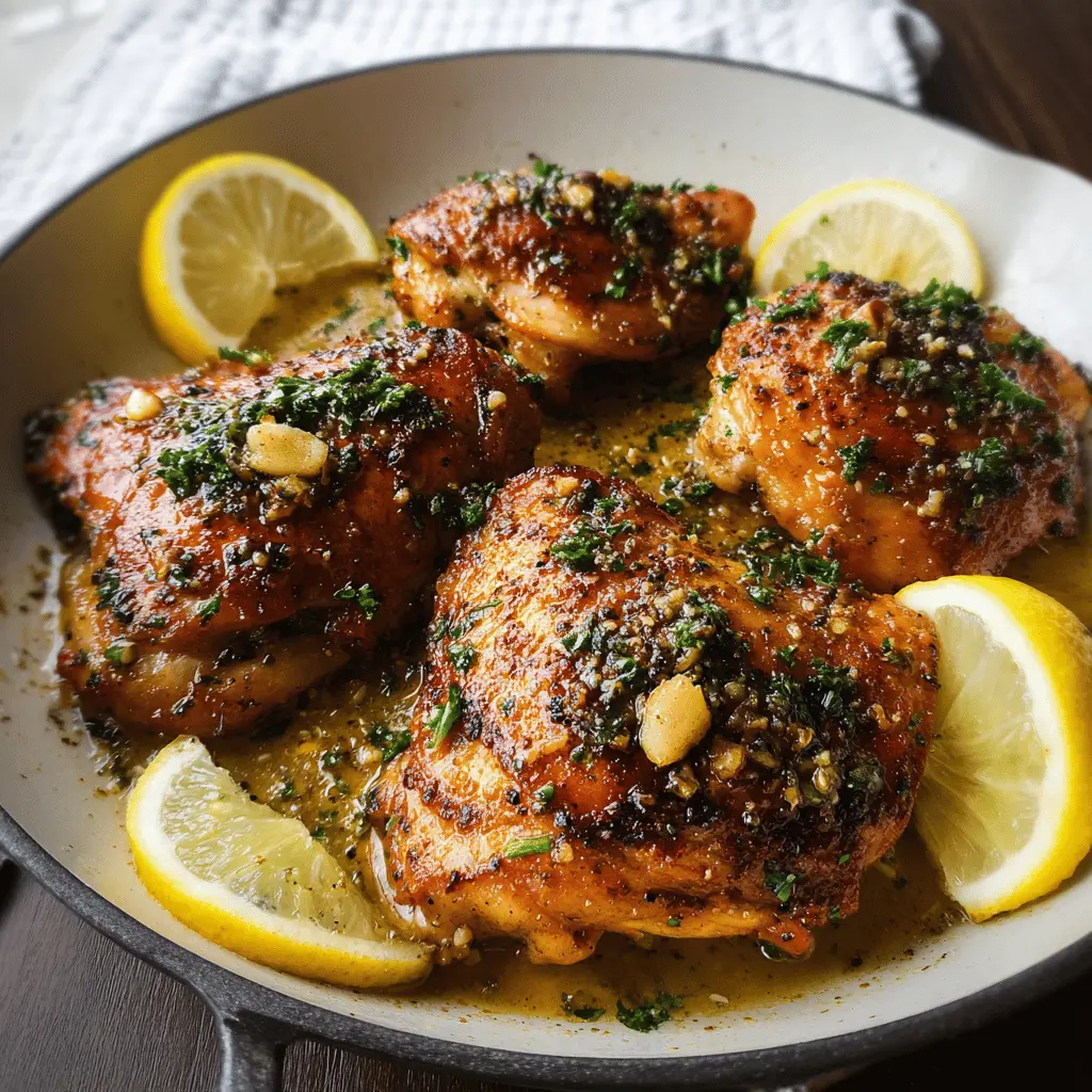 Easy Garlic Lemon Chicken Thighs Recipe