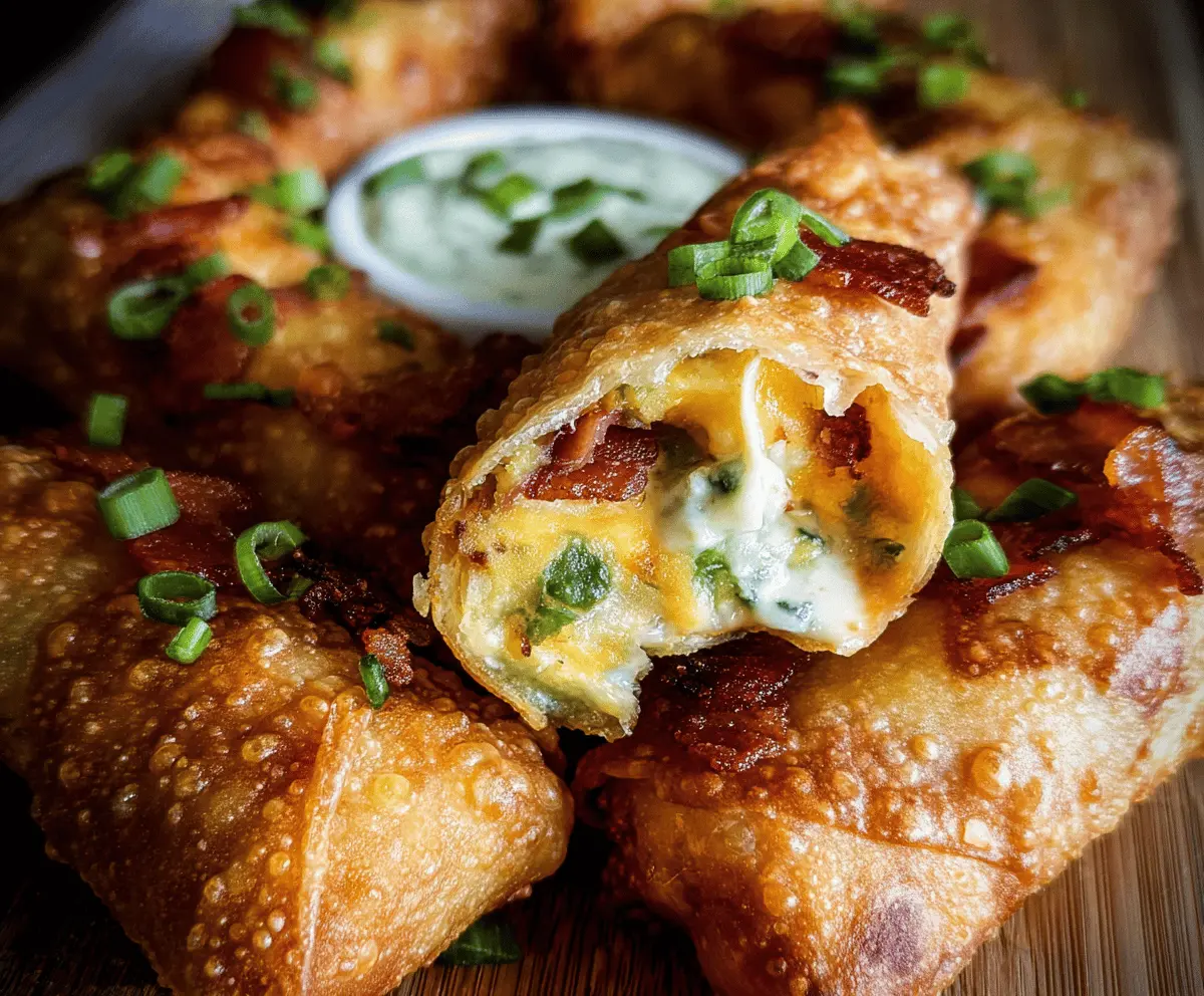 Crispy Bacon Jalapeño Popper Eggrolls Recipe