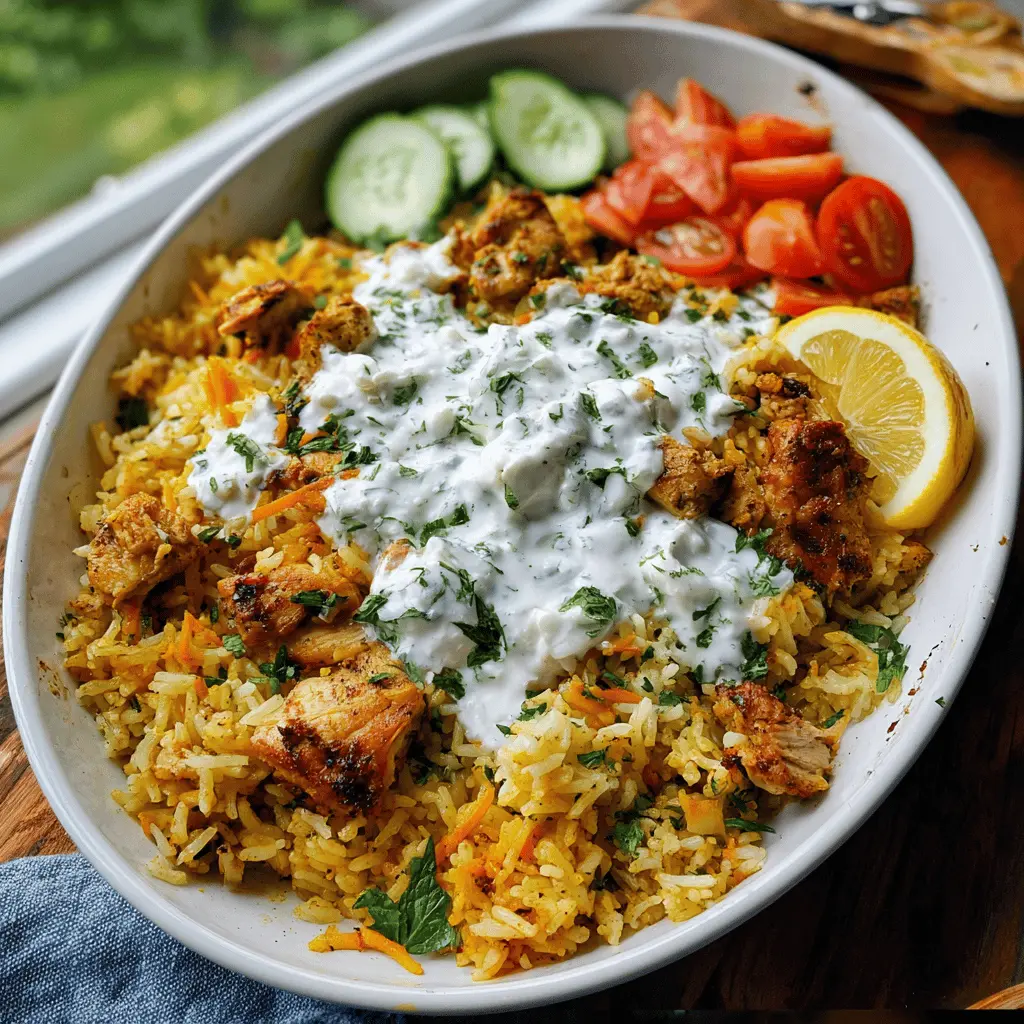 Easy Dump and Bake Chicken with Tzatziki Rice