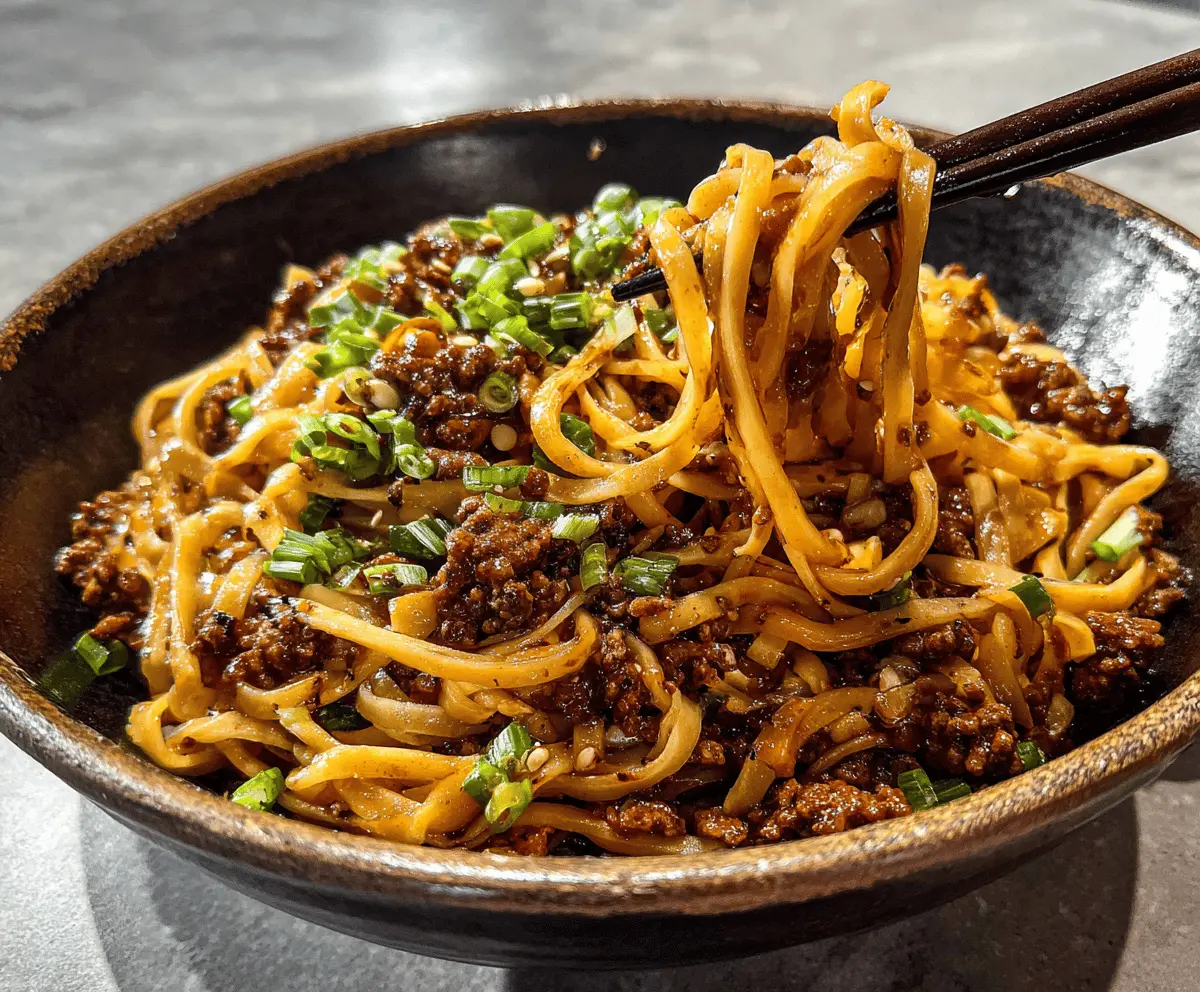 Easy Mongolian Ground Beef Noodles Recipe