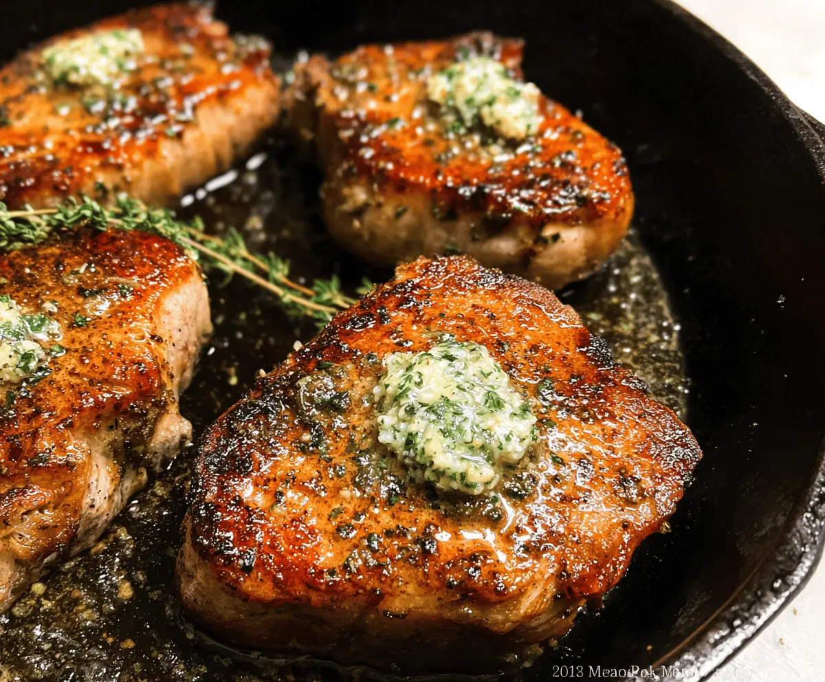 Easy Garlic Butter Pan Seared Pork Chops