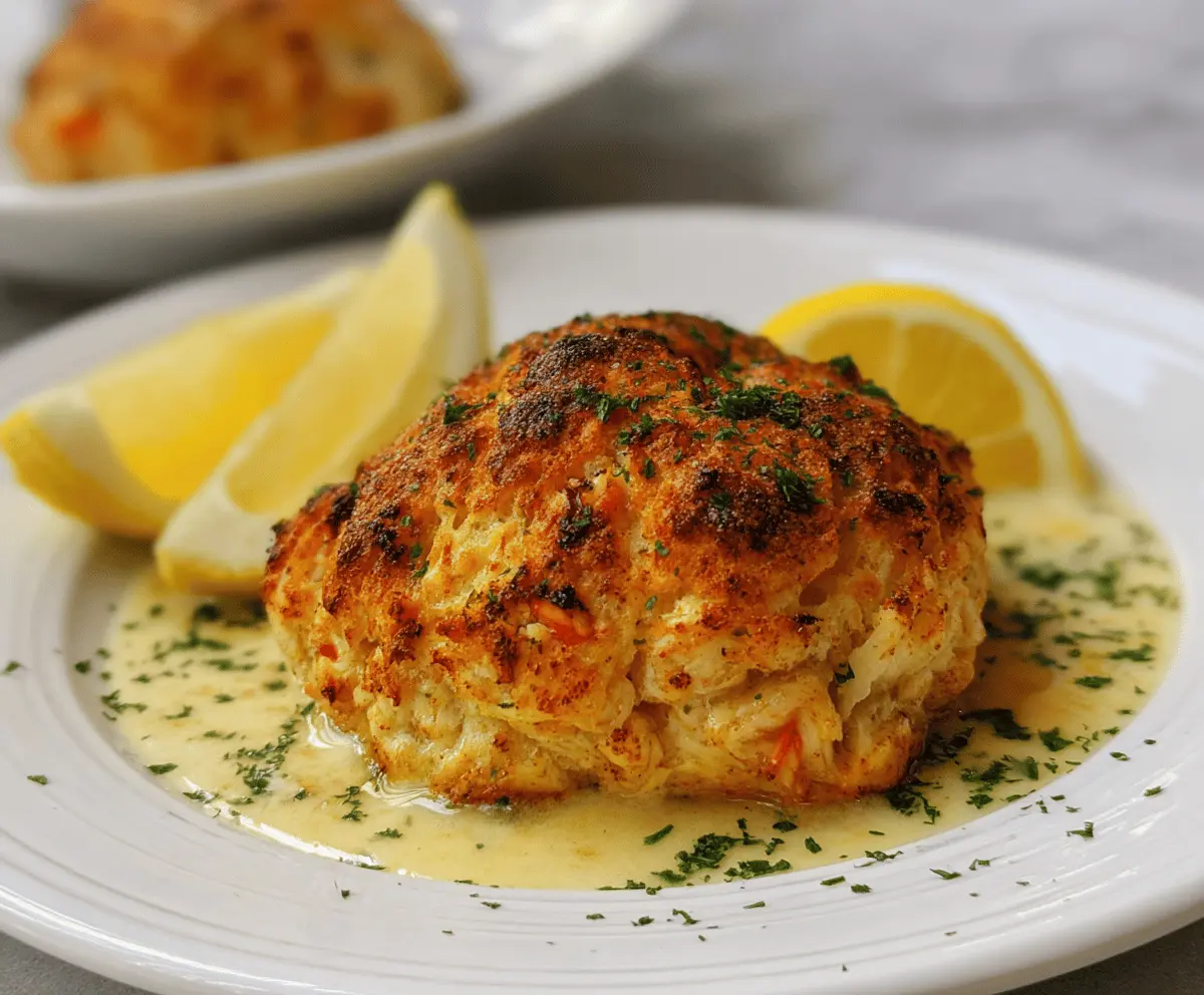 Crab Stuffed Cheddar Bay Biscuits with Lemon Butter Sauce