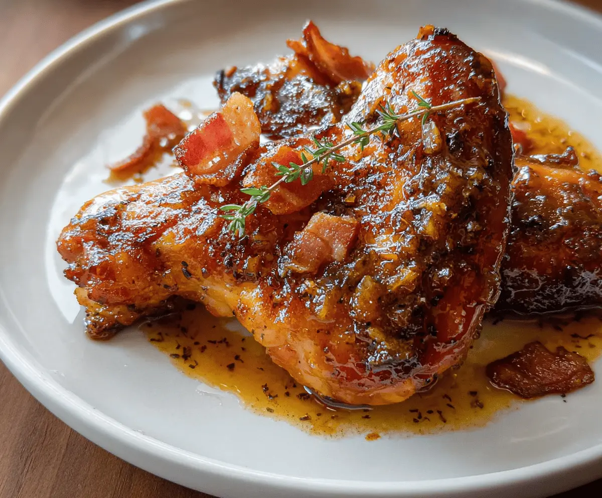 Maple Garlic Bacon Chicken Recipe with Crispy Flavor