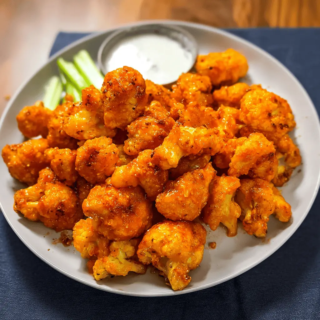 Crispy Air Fryer Buffalo Cauliflower Bites