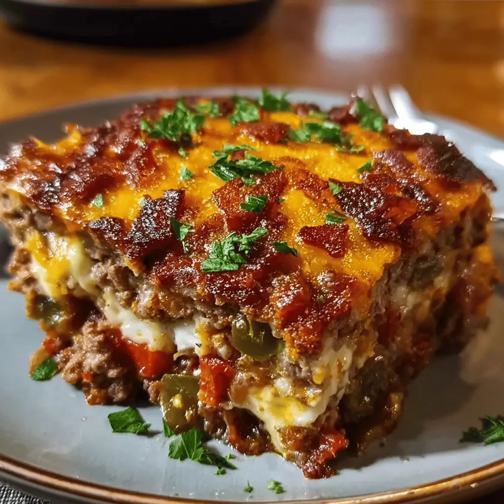 Cheesy Loaded Meatloaf Casserole with Veggies