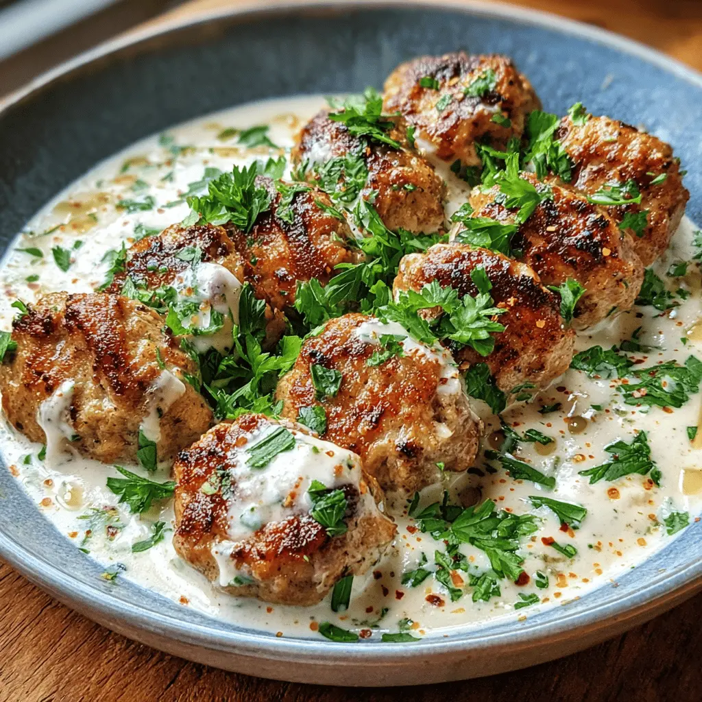 Creamy Garlic Yogurt Chicken Kofta Recipe
