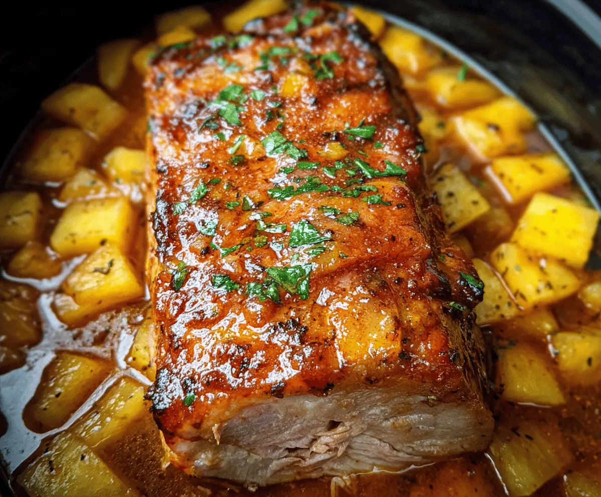 Easy Slow Cooker Pineapple Pork Loin Recipe