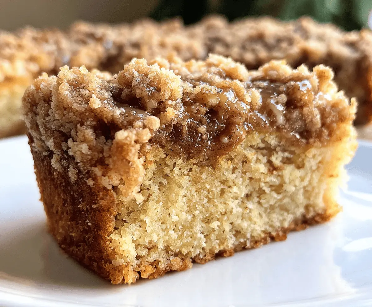 Banana Crumb Coffee Cake With Easy Streusel Topper