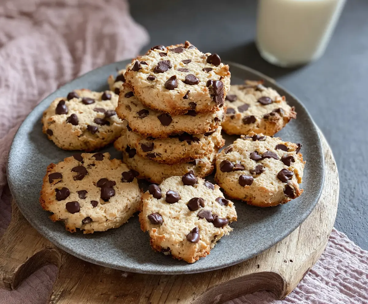 Healthy cottage cheese protein cookies on a plate, perfect for a nutritious snack.