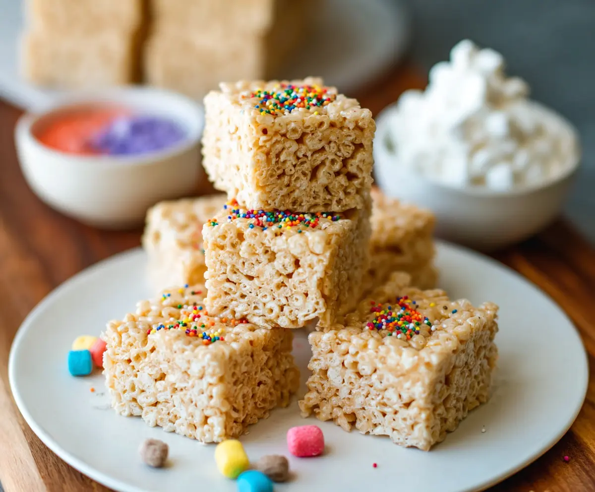 Delicious protein-packed Rice Krispie Treats for a healthy snack