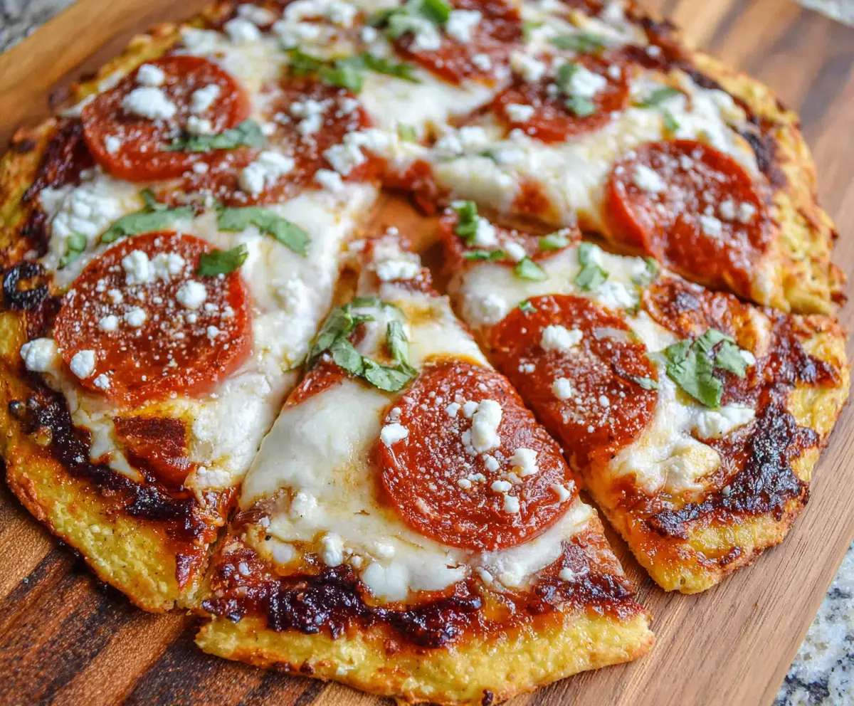 Delicious Cottage Cheese Flatbread Pizza topped with fresh vegetables and melted cheese.