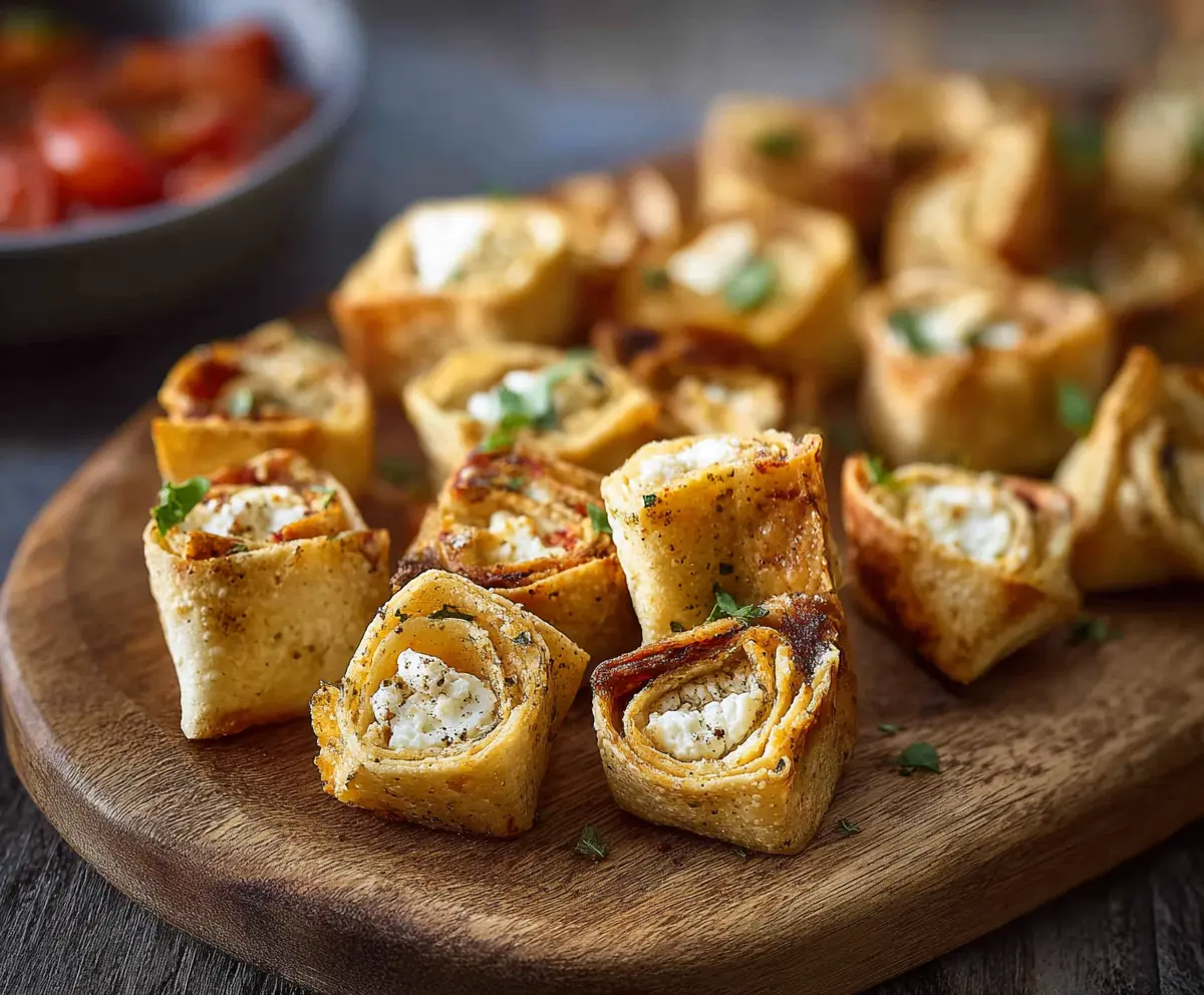 Delicious Cream Cheese Tortilla Bites with fresh ingredients for a savory snack