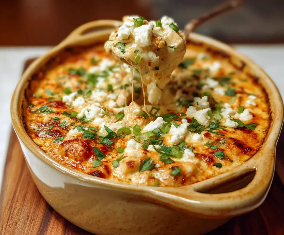Delicious White Chicken Chili Cottage Cheese Winter Bake served in a ceramic dish.