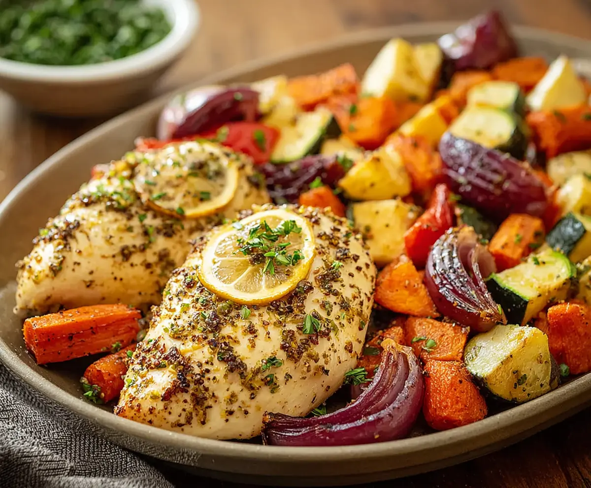 Lemon Herb Chicken & Roasted Veggies Recipe