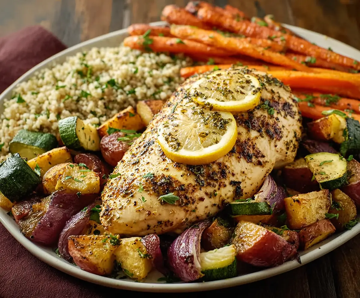Lemon Herb Chicken & Roasted Veggies Recipe