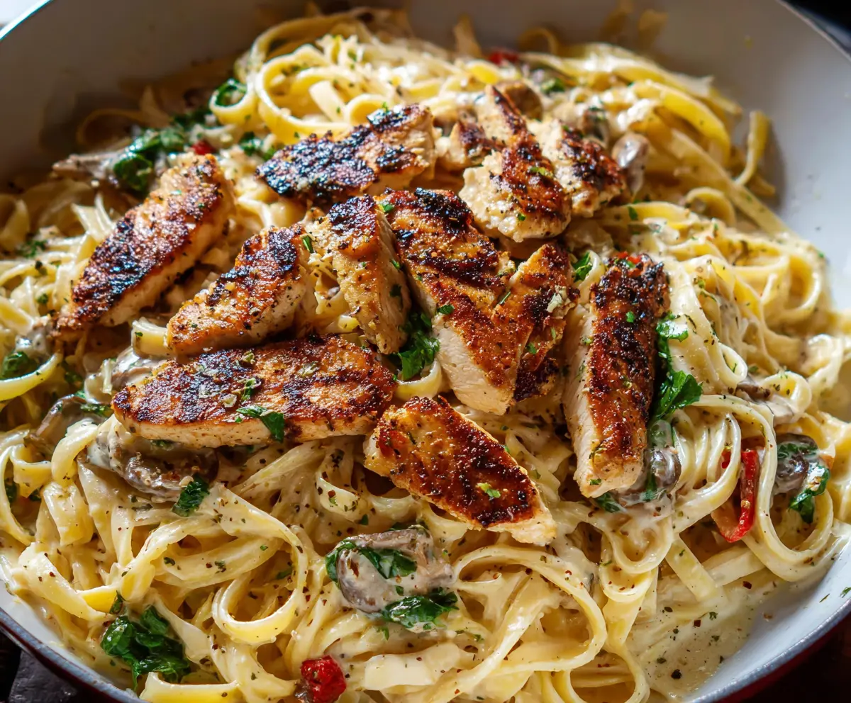 Delicious Lemon Pepper Chicken Pasta served on a plate, showcasing tender chicken pieces and flavorful pasta with fresh lemon zest.