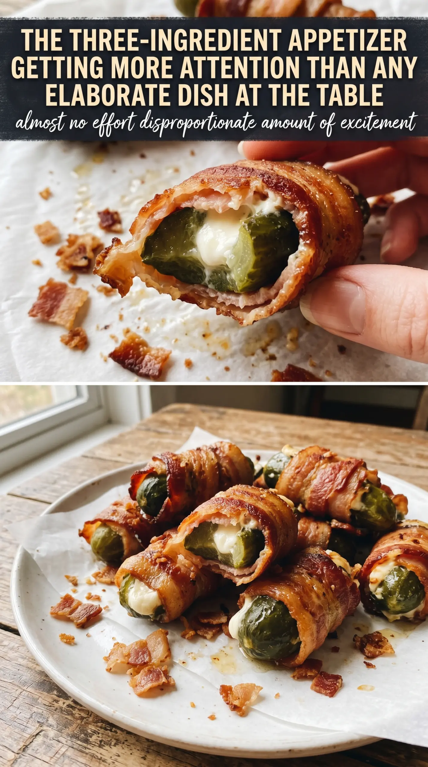 bacon wrapped pickles stuffed with cream cheese cooked tender