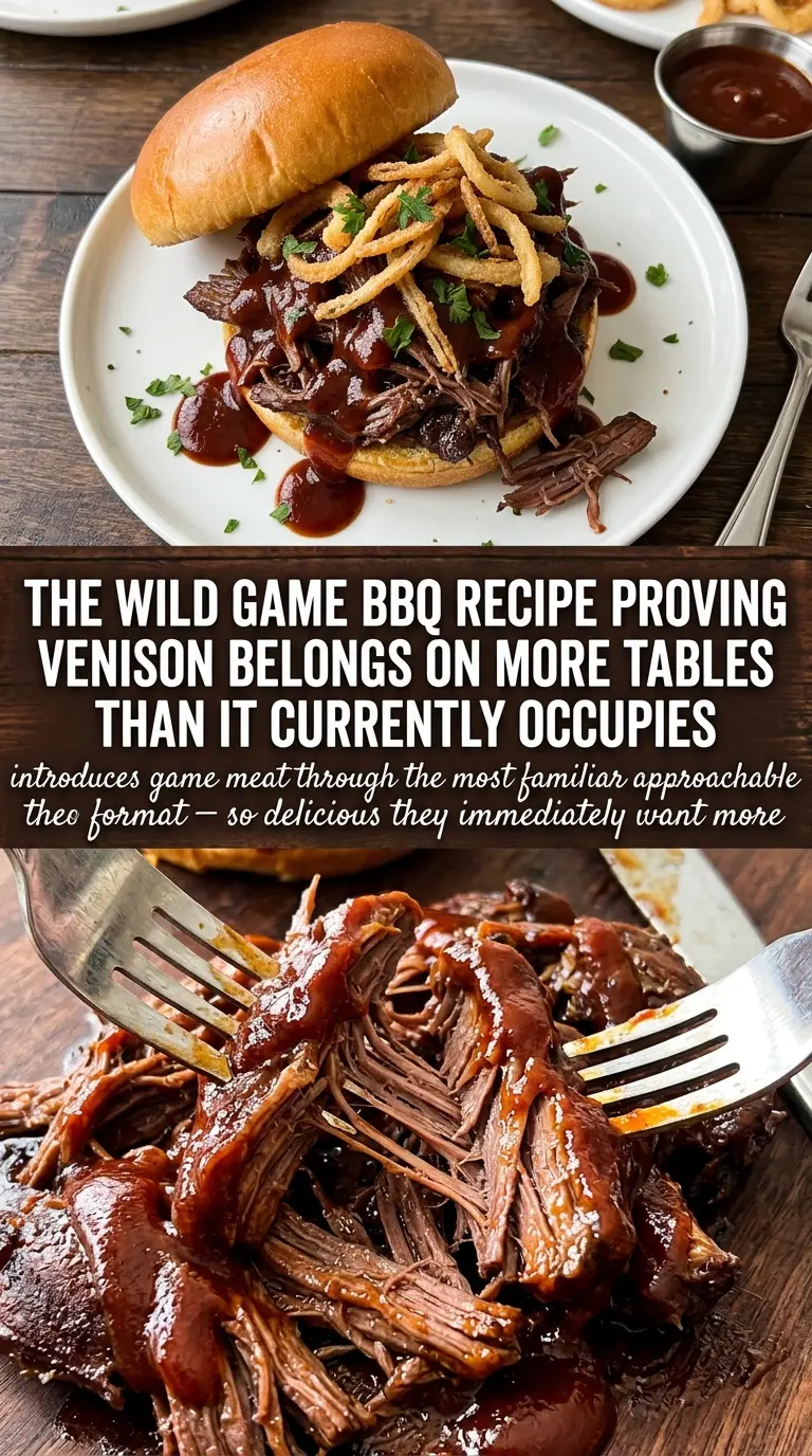 BBQ venison sandwich pulled venison saucy