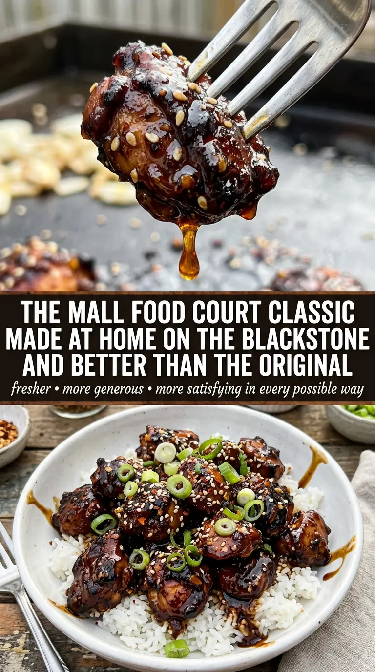Blackstone Bourbon Chicken glossy caramelized