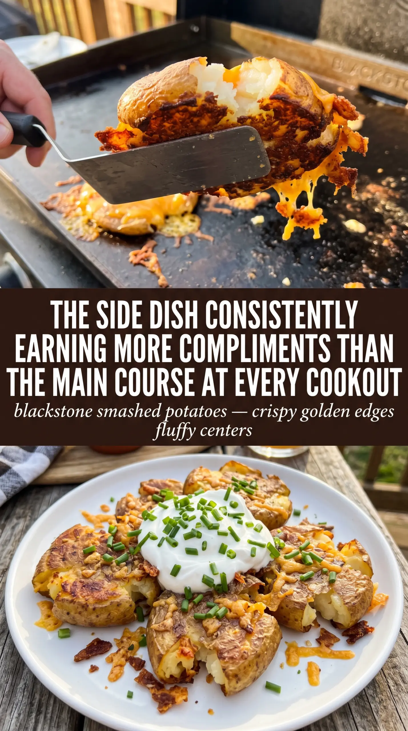 blackstone smashed potatoes cooked tender