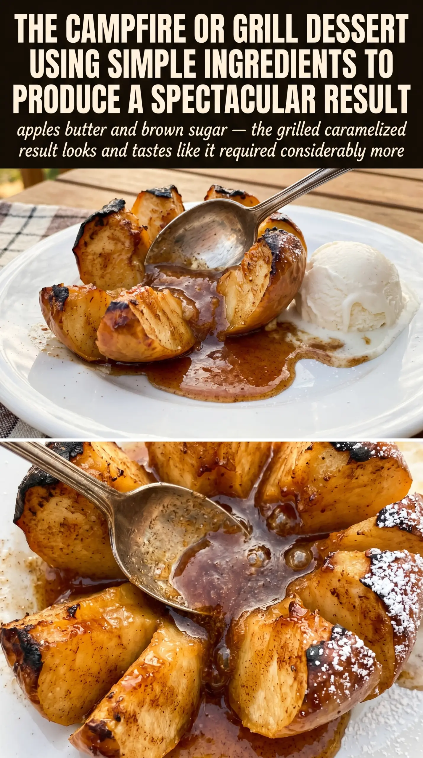 Bloomin' Grilled Apples cinnamon butter caramelized