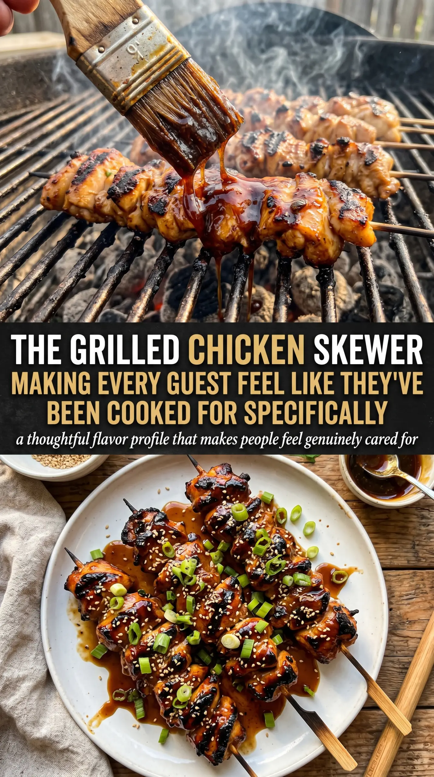 Bourbon Maple BBQ Chicken Skewers glossy caramelized