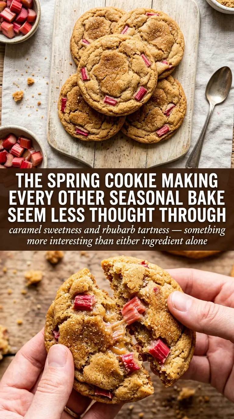 brown sugar rhubarb cookies cooked tender