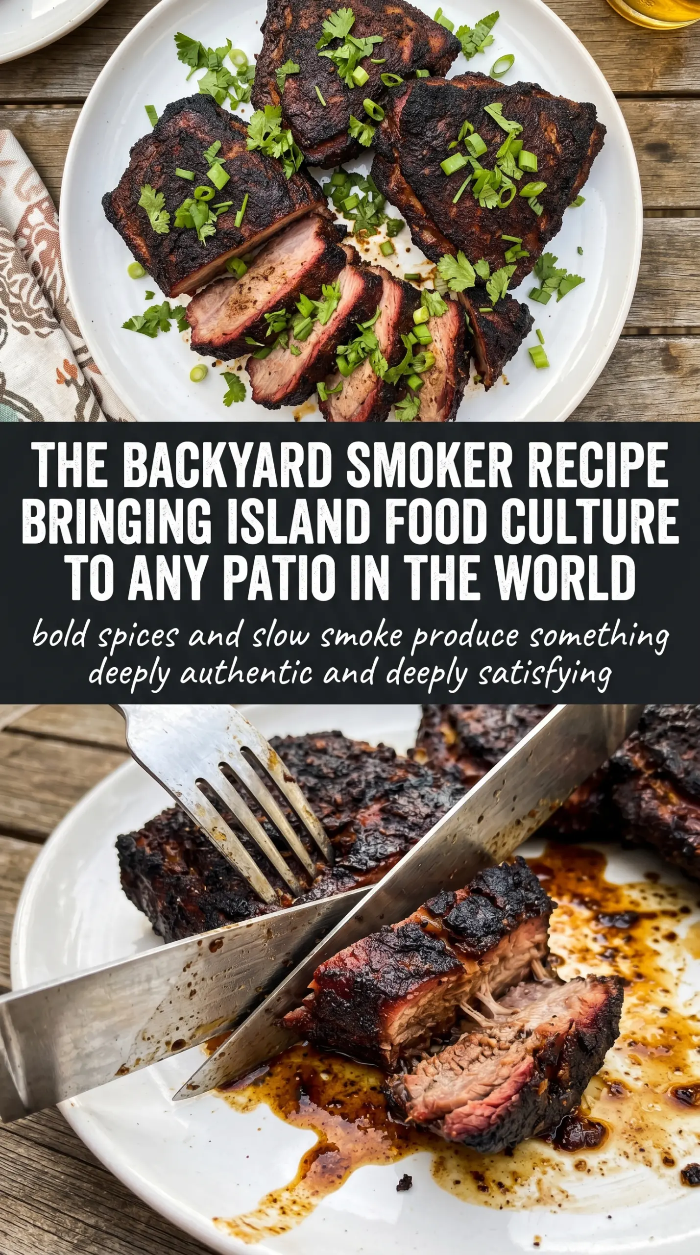 Caribbean jerk smoked pork smoky spicy bark