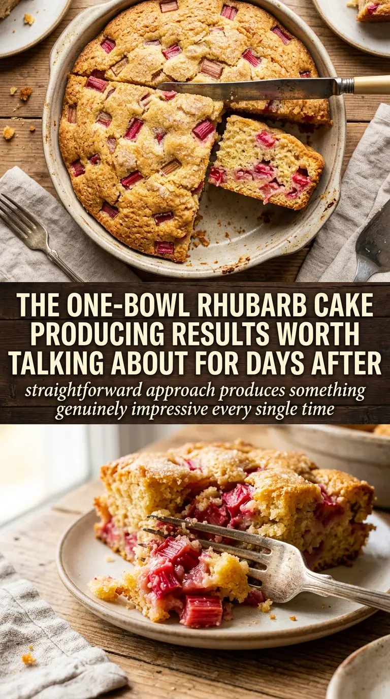 Best Ever Easy Rhubarb Cake moist tender
