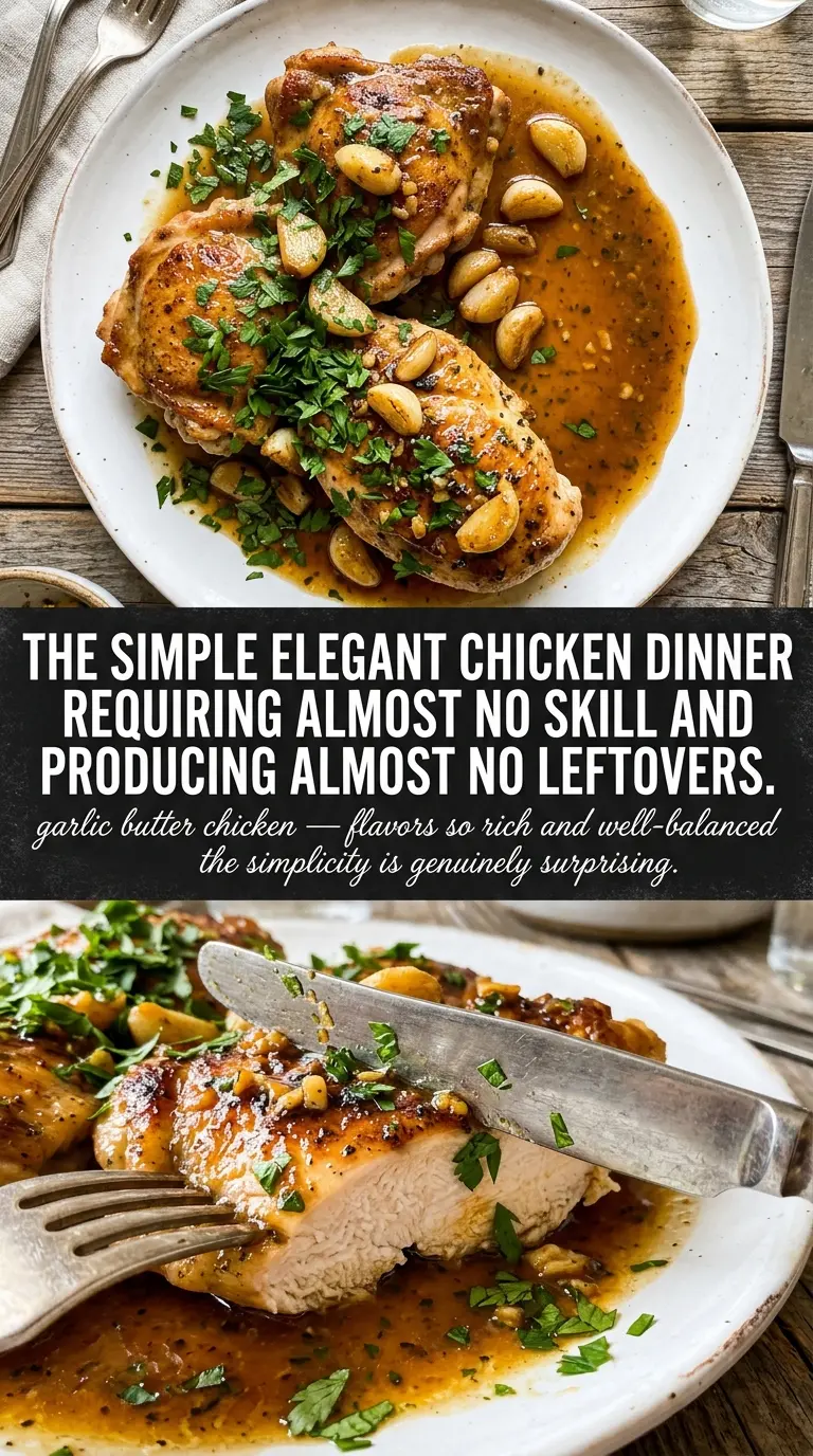 garlic butter chicken cooked tender