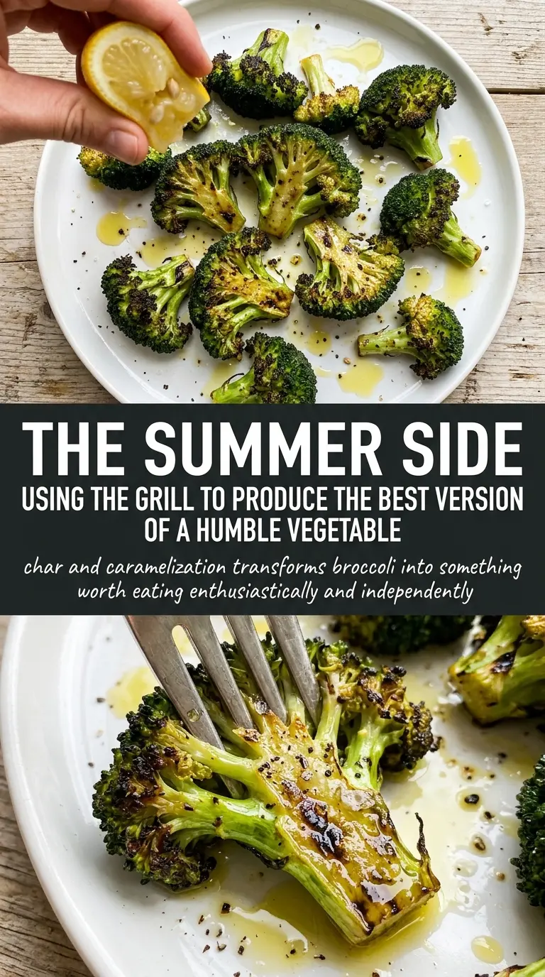Grilled Broccoli charred lemon-garlic