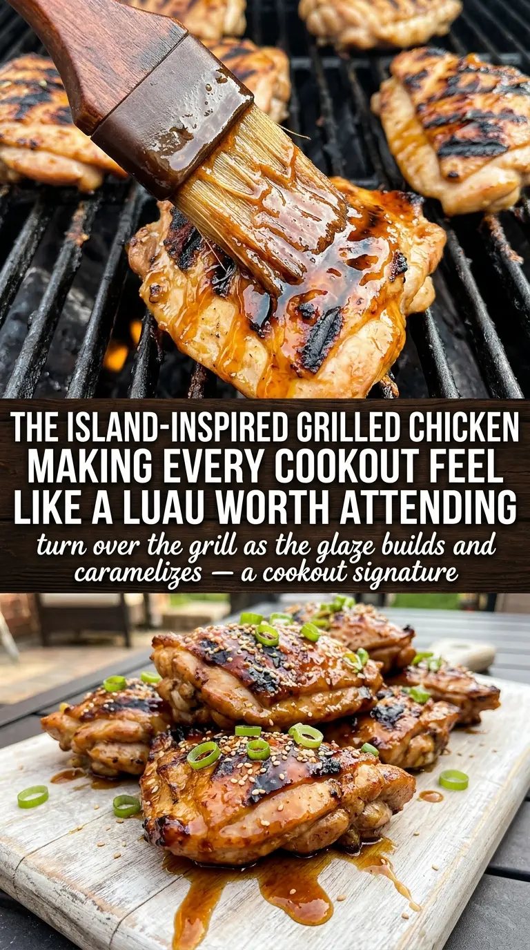 Grilled Huli Huli Chicken sweet-savory glaze charred sticky