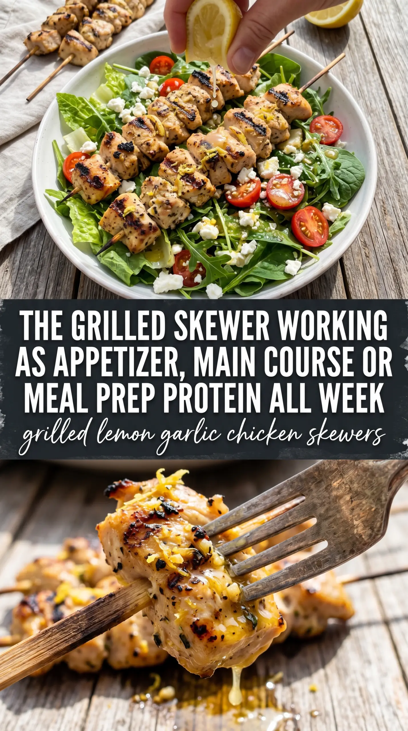 Grilled Lemon Garlic Chicken Skewers bright zesty charred