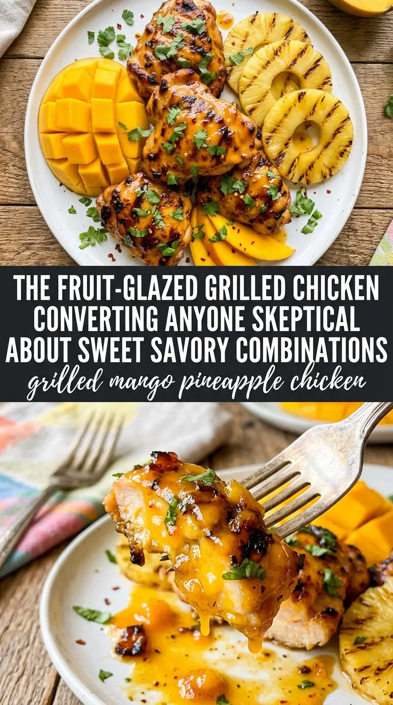 grilled mango pineapple chicken cooked grilled