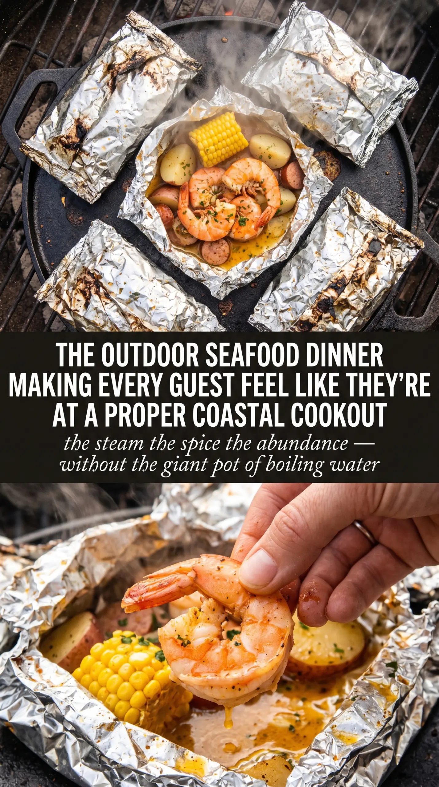 grilled shrimp boil in foil packets cooked grilled