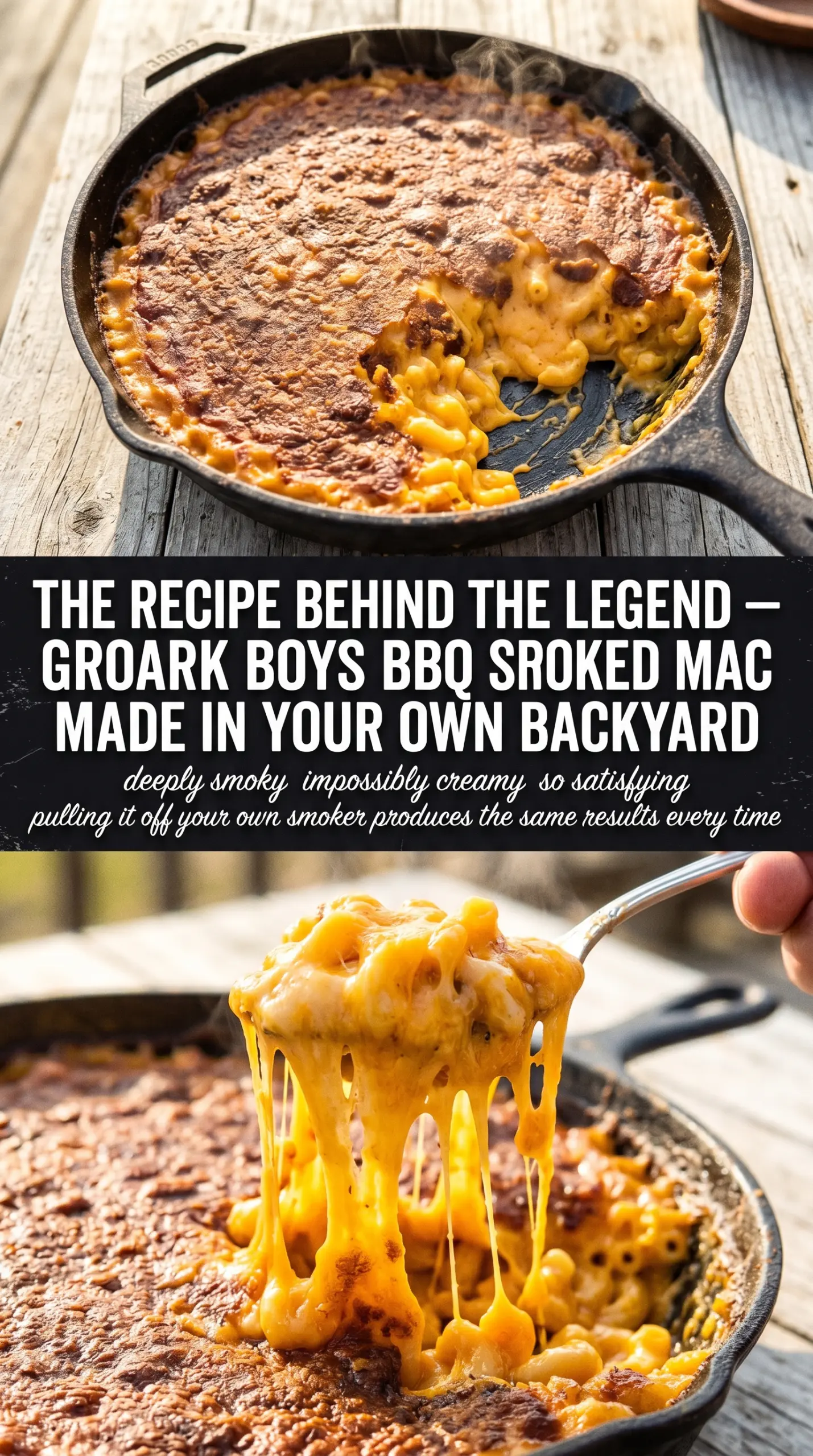 Groark Boys BBQ Smoked Mac and Cheese creamy smoky golden