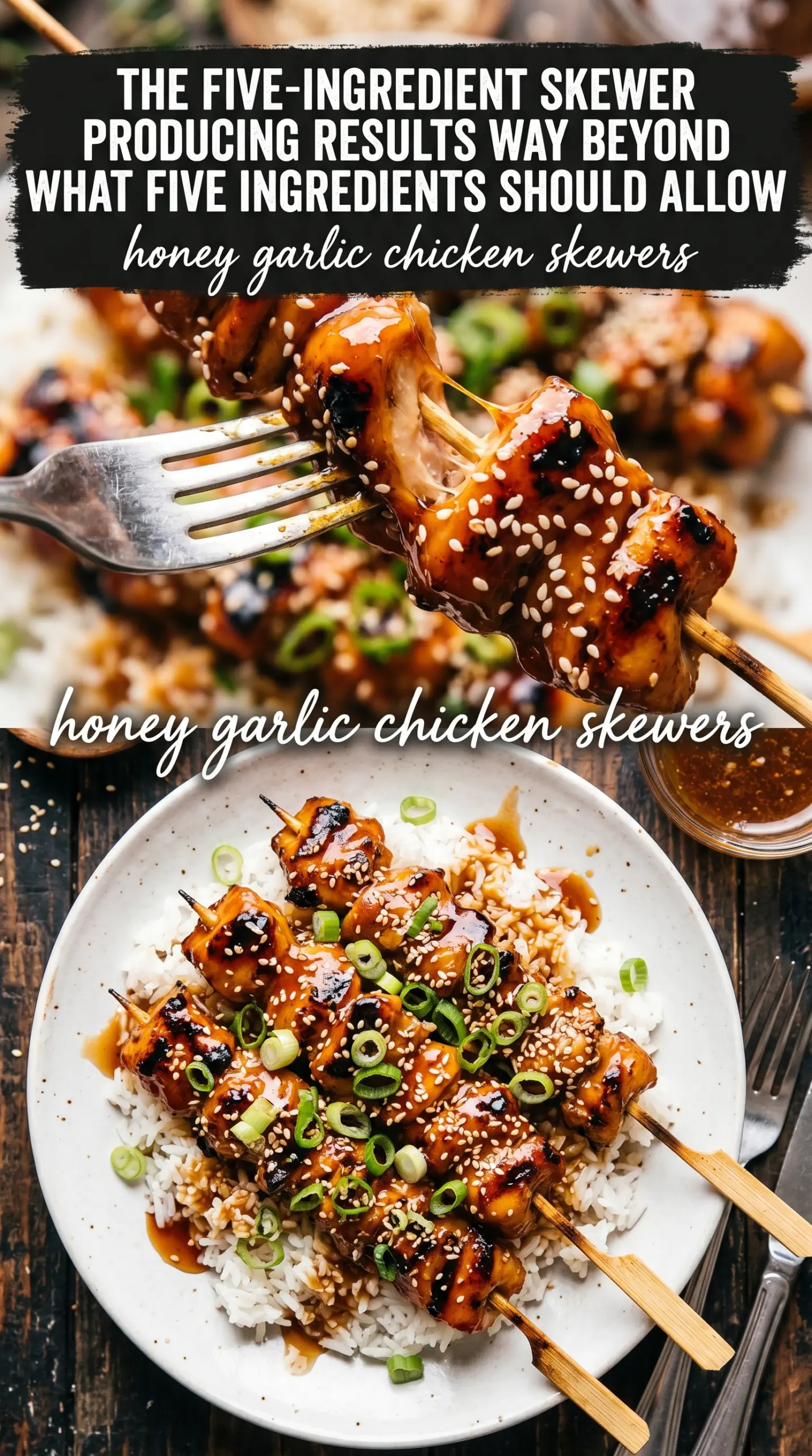 honey garlic chicken skewers cooked tender