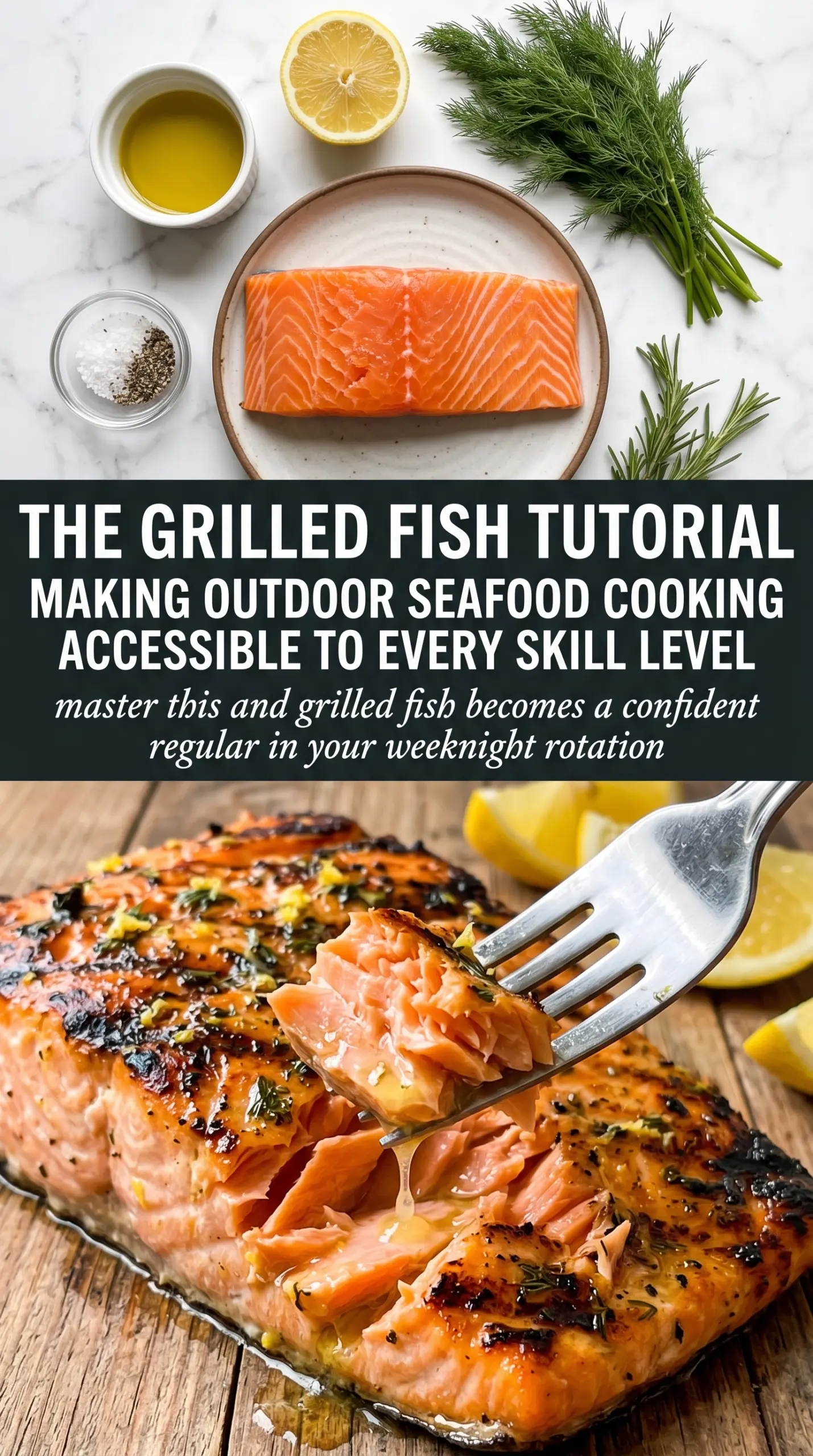 grilled salmon crispy skin lemon dill