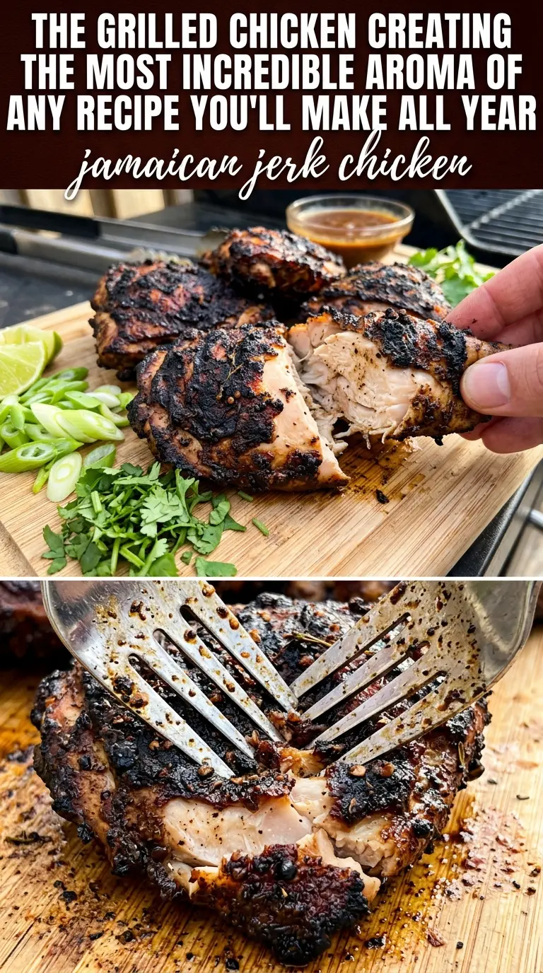 Jamaican jerk chicken spicy charred