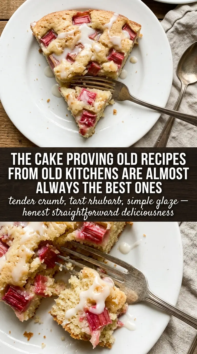 Oma's Rhubarb Cake moist German sheet cake