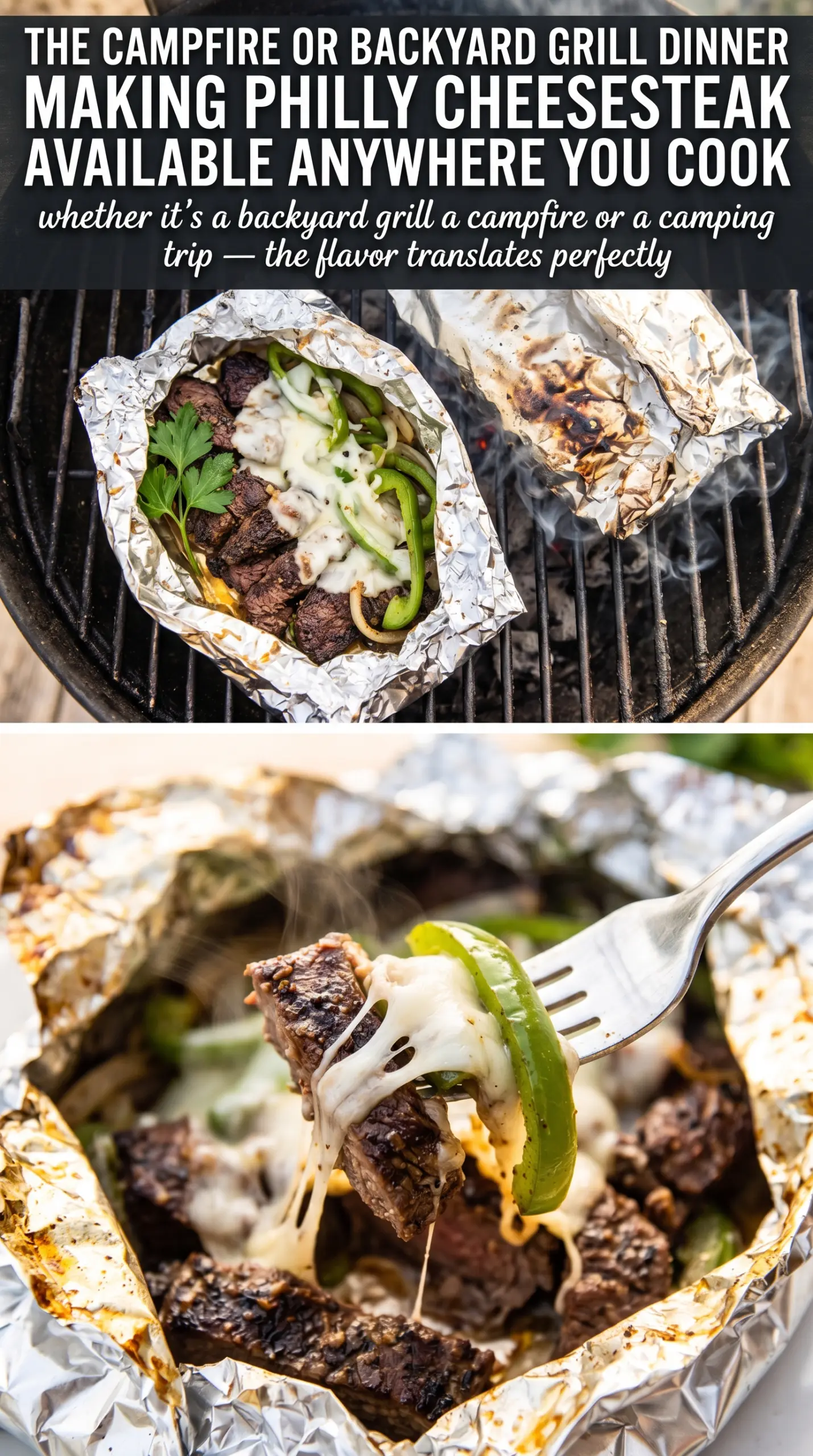 Philly Cheese Steak Foil Packet Dinners steak peppers onions