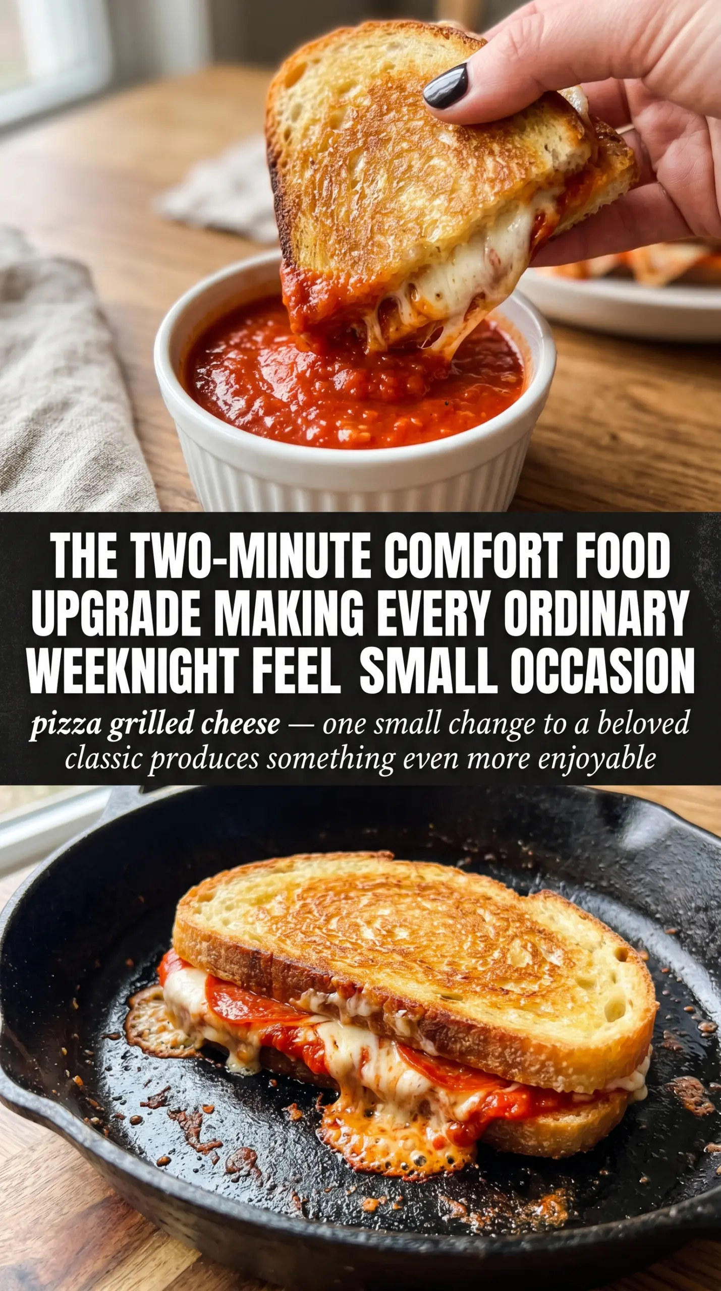 Pizza Grilled Cheese melty crispy pepperoni